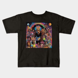 FUNKY Mushroom Psychedelic Art Kids T-Shirt